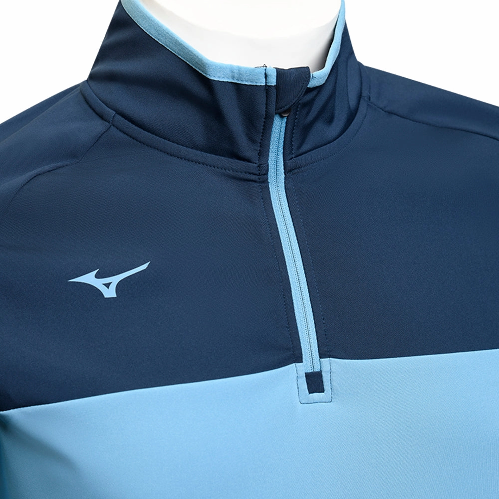 product matte sophistication Smooth Texture Mizuno Link 1/4 Zip Pullover - Navy
