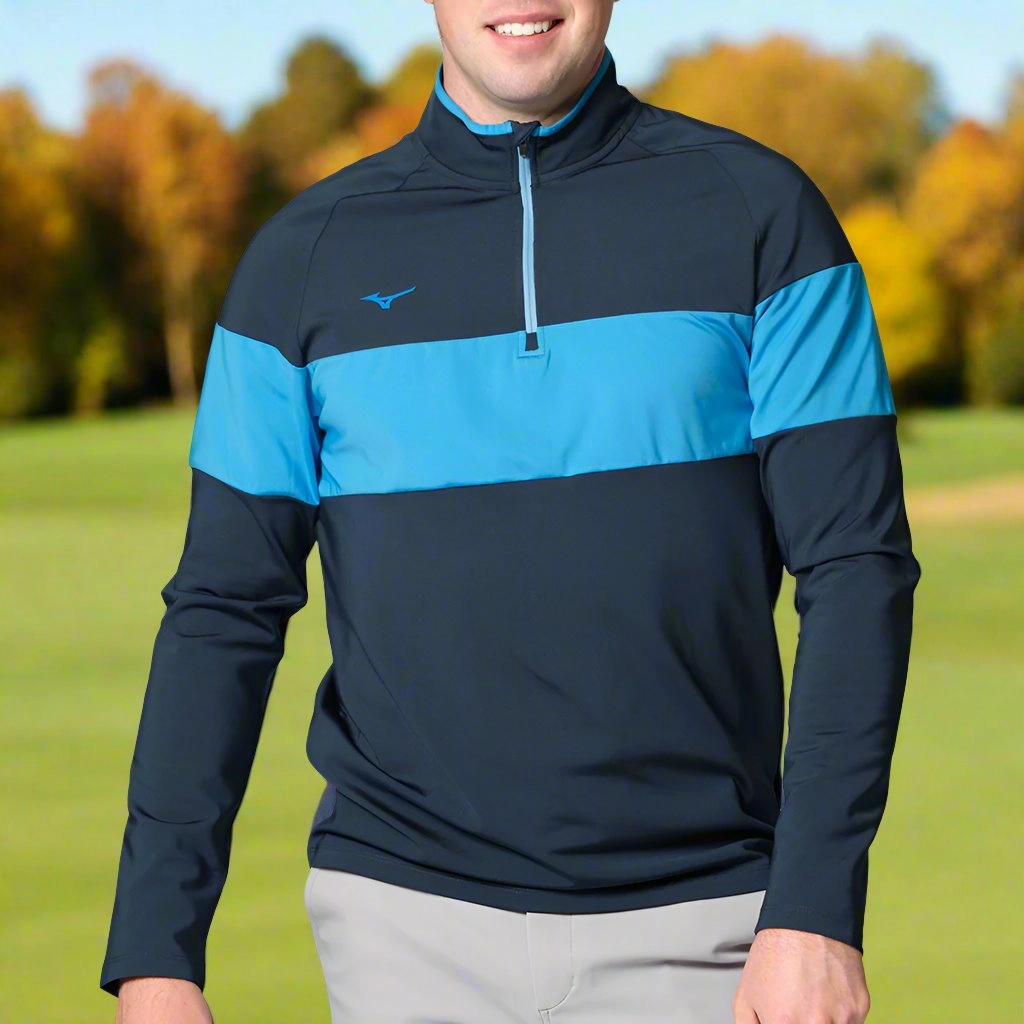 product scarf warmth Mizuno Link 1/4 Zip Pullover - Navy