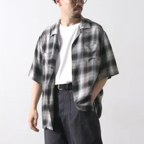 TOWNCRAFT / 60s Ombre Rayon Loop Collar Shirt Travel Friendly