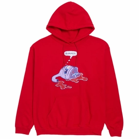 Reinforced Shoulder Panels Toy Machine Bummer Hoodie - Red