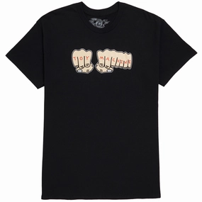 Effortless Layer Recycled Material Toy Machine Fists T-Shirt - Black