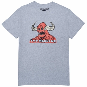 Toy Machine Hell Monster T-Shirt - Heather Grey Cozy Touch