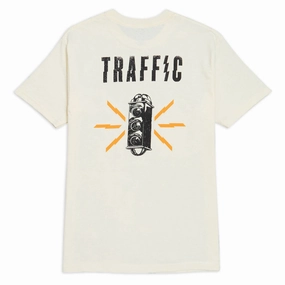 Traffic Caution T-Shirt - Cream spandex blend Soft Layering