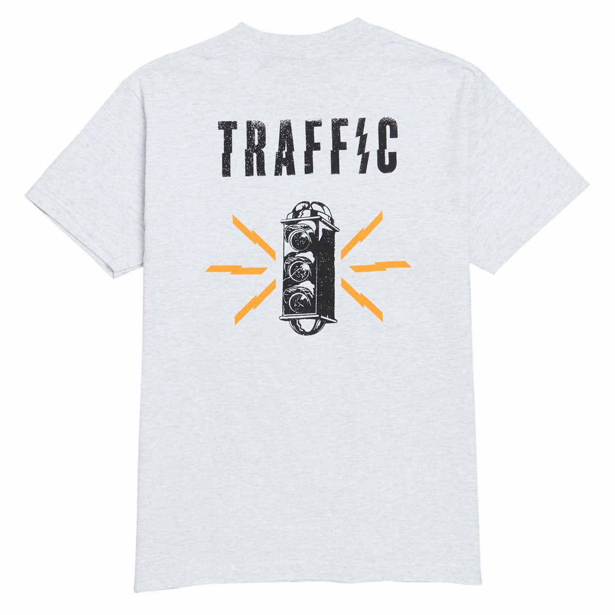 Traffic Caution T-Shirt - Grey Sporty Fashion Relaxed and Easy
