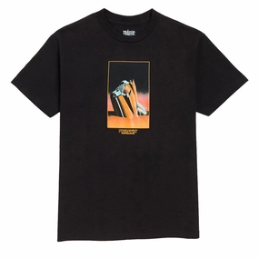 Traffic On The Beach T-Shirt - Black Everyday Essential Christmas