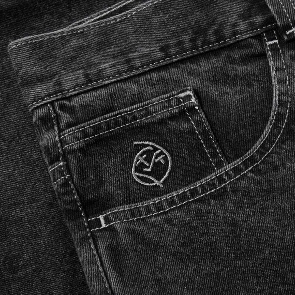 Polar Big Boy Jeans - Silver Black Light Coverage Slim Fit Design