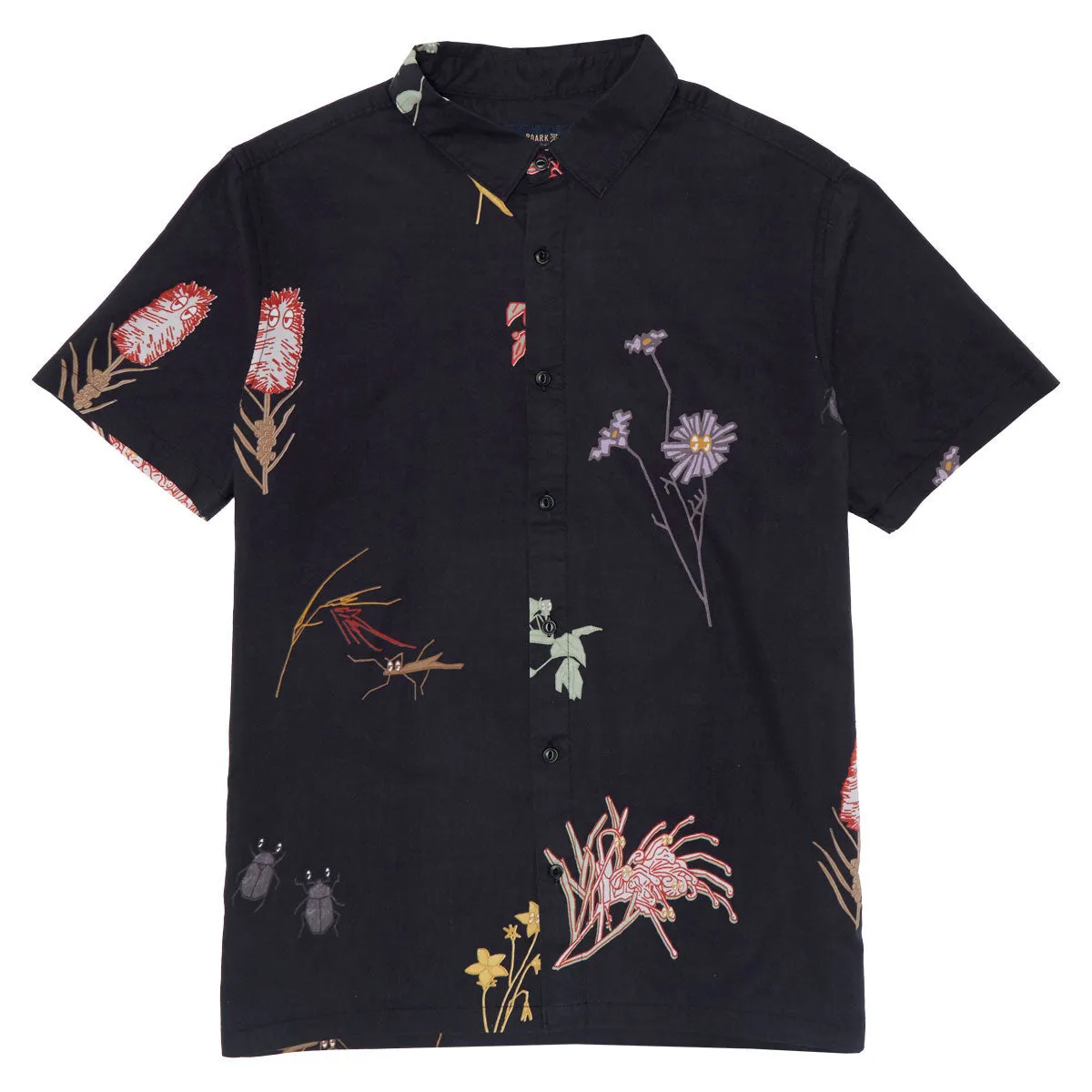 Roark Gonzo Woven Shirt - Black Soft Collar Design Year-Round Wear