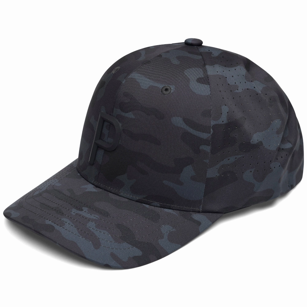 Puma Camo Tech P Snapback Cap - Black/Strong Gray Pop style Perfect for Travel