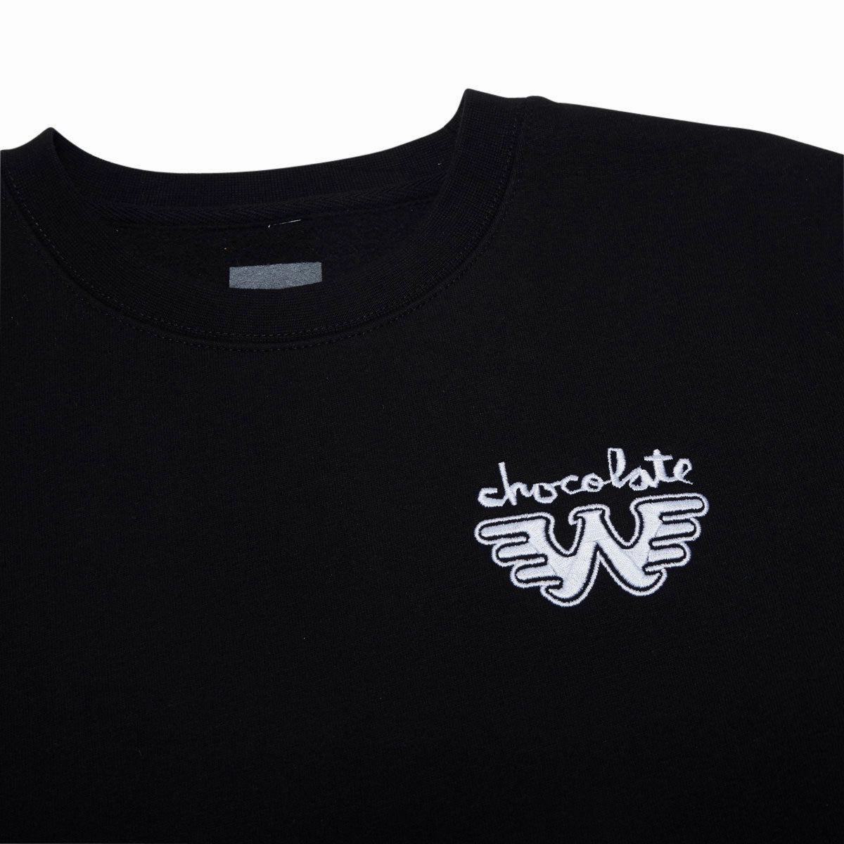 Chocolate x Waylon W Embroidered Crew Sweatshirt - Black Cultural inspiration
