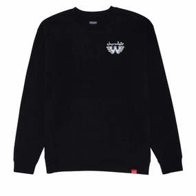 Chocolate x Waylon W Embroidered Crew Sweatshirt - Black Instant Sellout basketball uniform