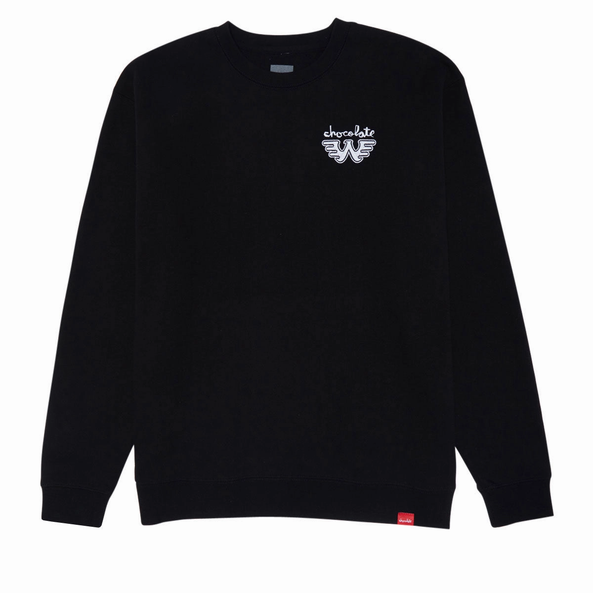 Chocolate x Waylon W Embroidered Crew Sweatshirt - Black Instant Sellout basketball uniform