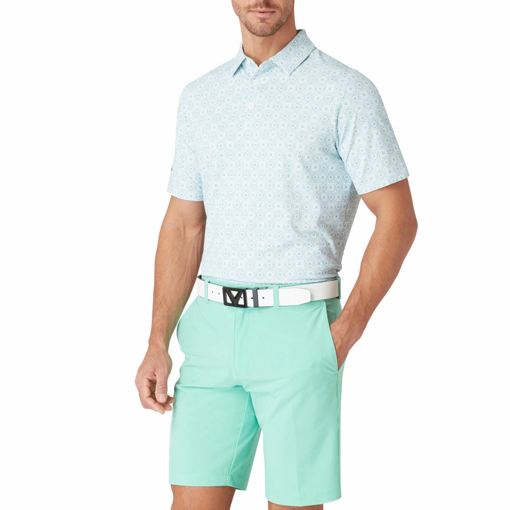 StretchComfortWeave Callaway Golf Foulard Polo Shirt - Neptune Green