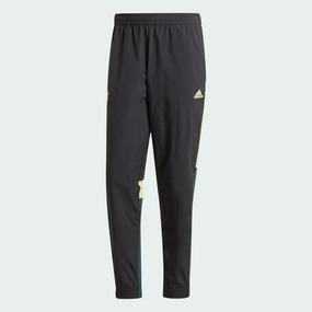 Modern Edge MANCHESTER UNITED WOVEN TRACK TRACKSUIT BOTTOMS - Black / Green Night / Pulse Lime