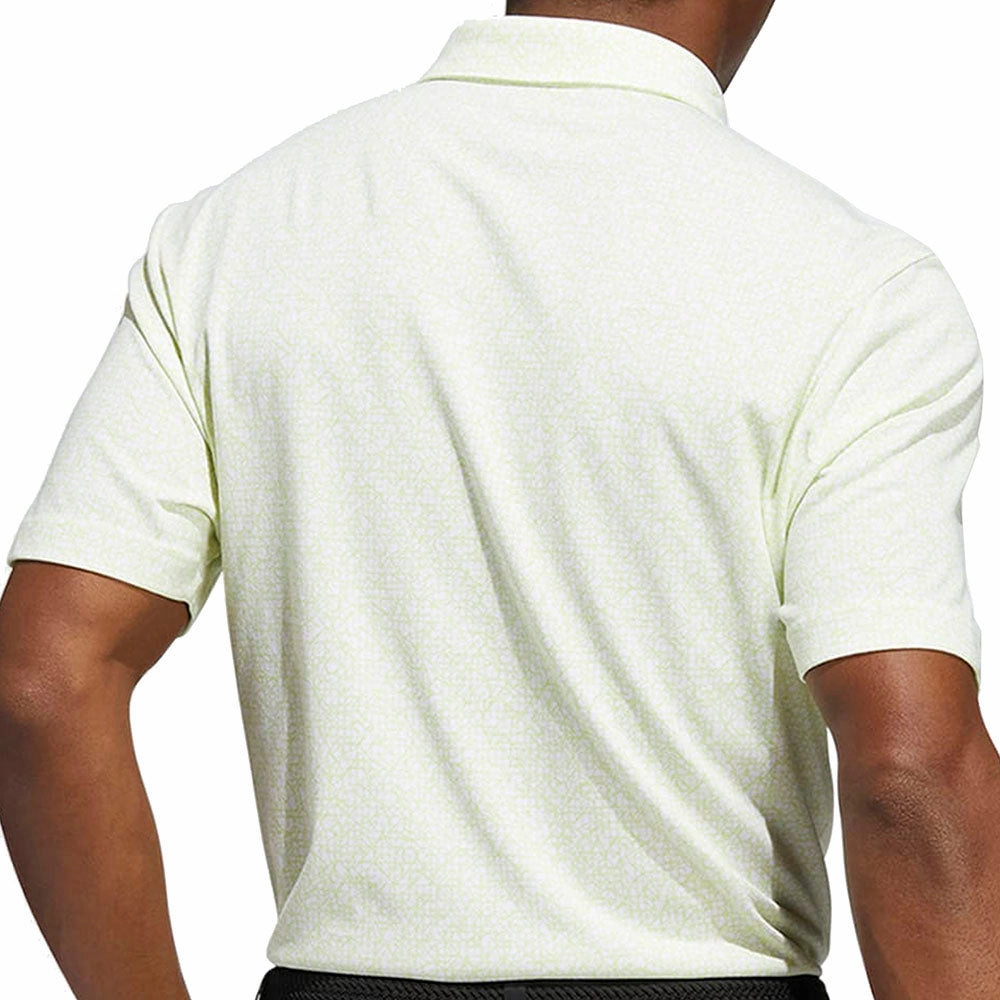 Sporty essentials Simple Fashion adidas Prime Abstract Print Polo Shirt - White/Pulse Lime