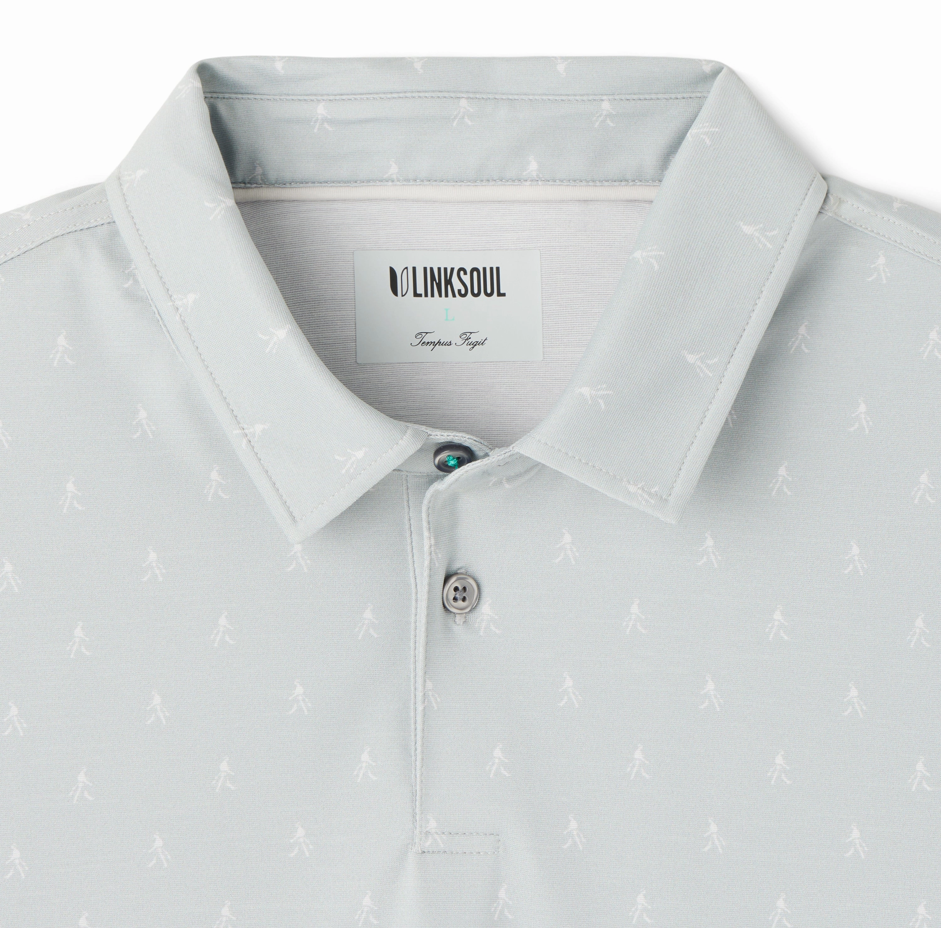 Linksoul Drysdale Walking Man Print Polo Active Lifestyle Breathable Fit