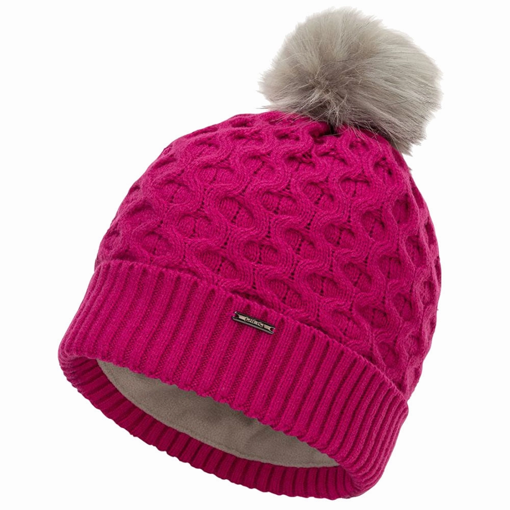 Fresh Combo Stay Comfortable Ping Ladies Classic Knit Beanie Hat - Pink