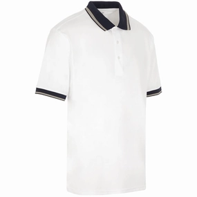 ProQuip Sub7 Plain Polo Shirt - White/Grey suitable for all genders Comfort and Ease