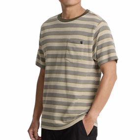 WrinkleFreeFabric Modern Layer Roark Journey Jacquard Crew T-Shirt - Ghost Grey
