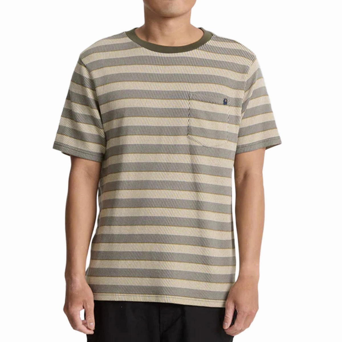 DurableStitching Active Lifestyle Roark Journey Jacquard Crew T-Shirt - Ghost Grey