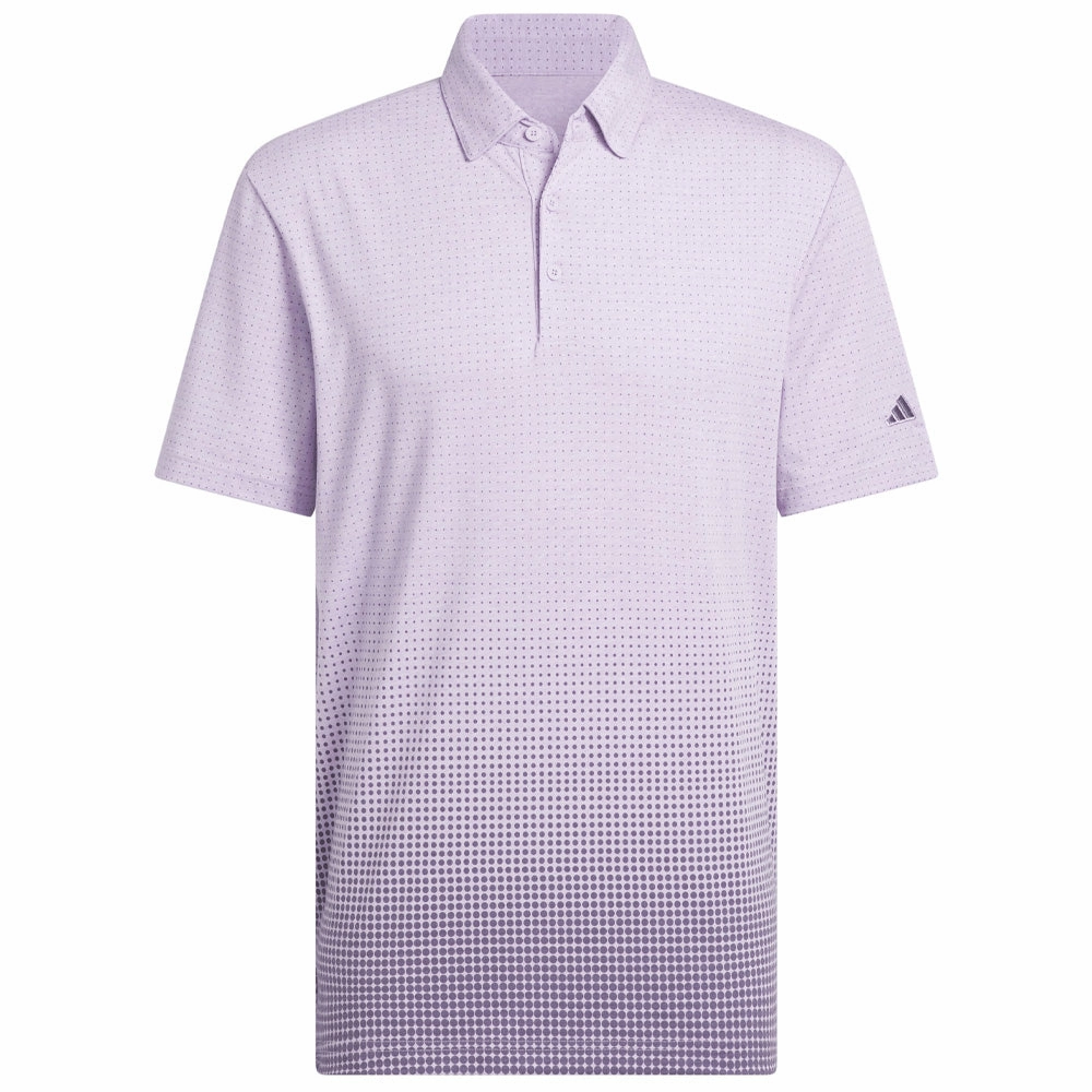 adidas Go-to Rise Print Sleeve Logo Polo Shirt - Powder Plum Tagless Comfort Street Trend