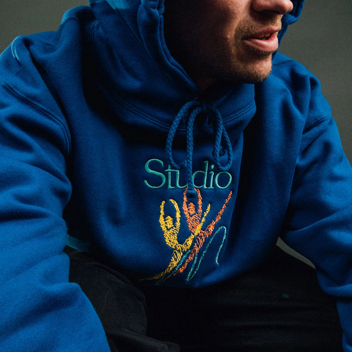 Studio Grand Jet?? Hoodie - Royal Blue Rat like