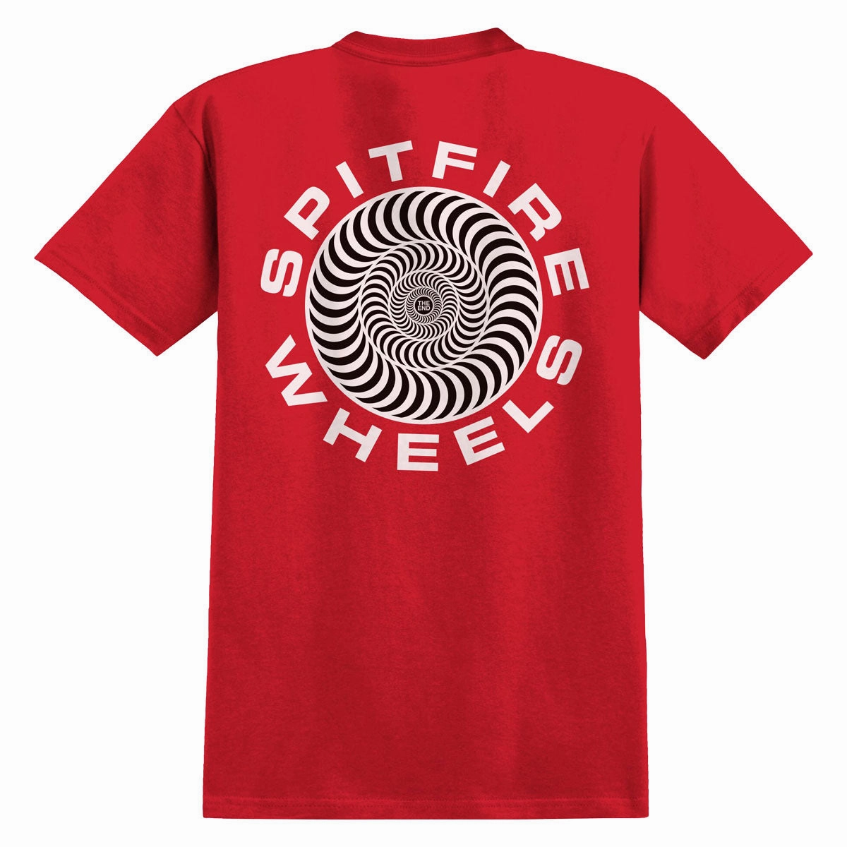 Spitfire Classic 87 Swirl Fill T-Shirt - Red/Black/White Layered Sleeve Construction