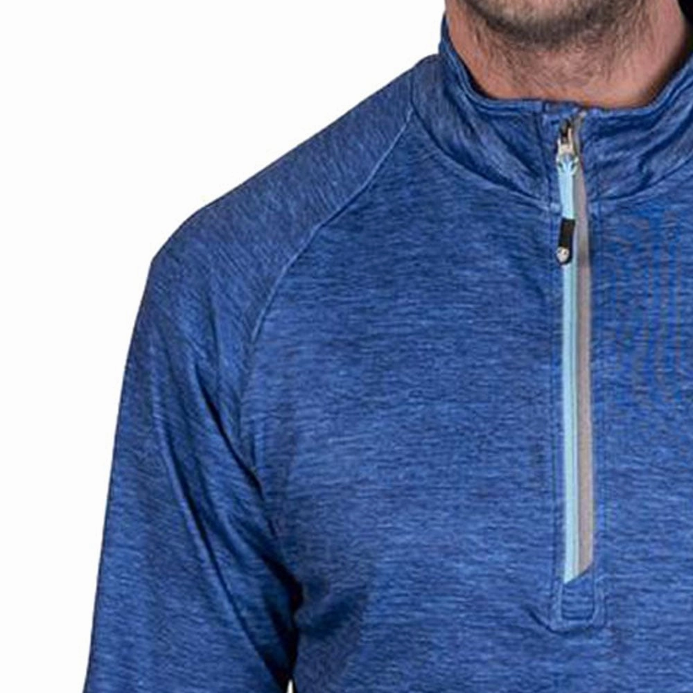 Island Green Raglan Sleeve Top Layer - Blue Marl glove accents