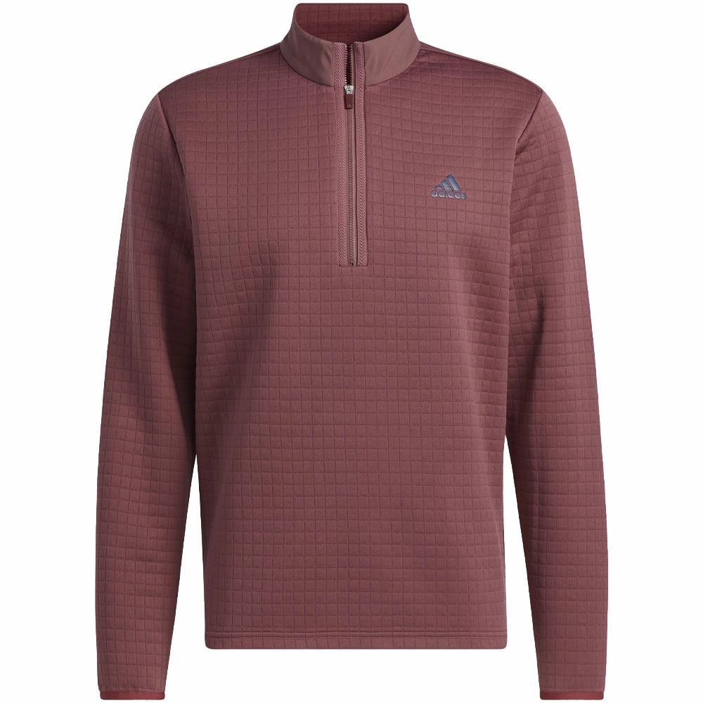 packable V-Neck adidas DWR 22 1/4 Zip Pullover - Quiet Crimson