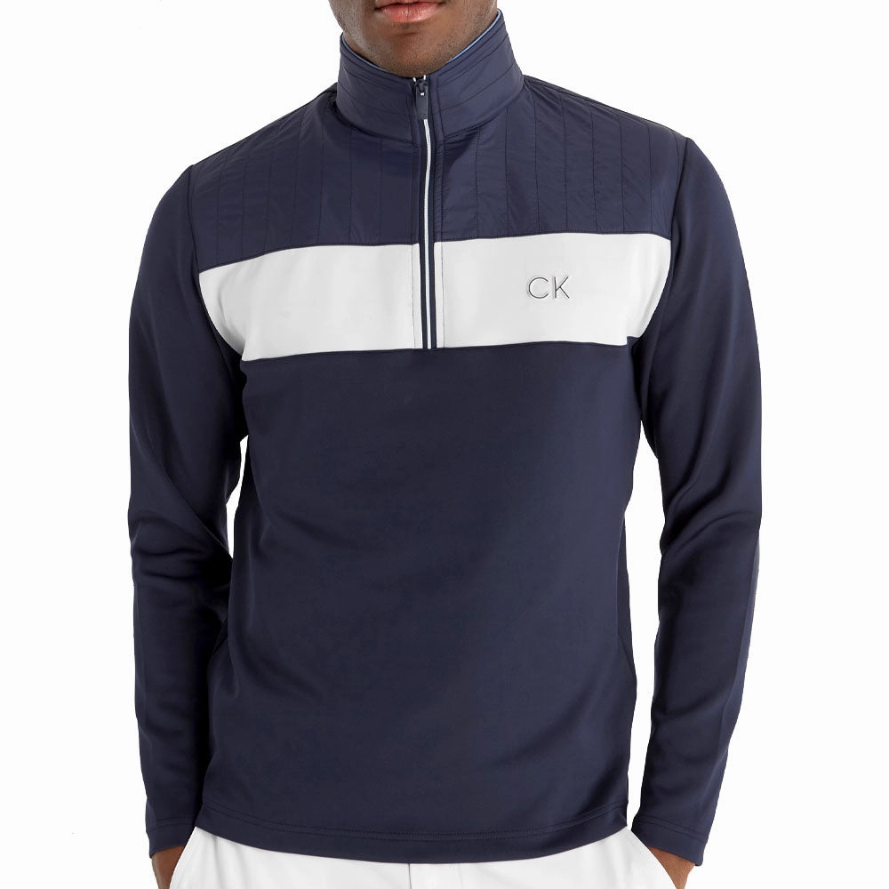 Calvin Klein Danvers 1/4 Zip Pullover - Navy Relaxed Clothing Chill Outfit