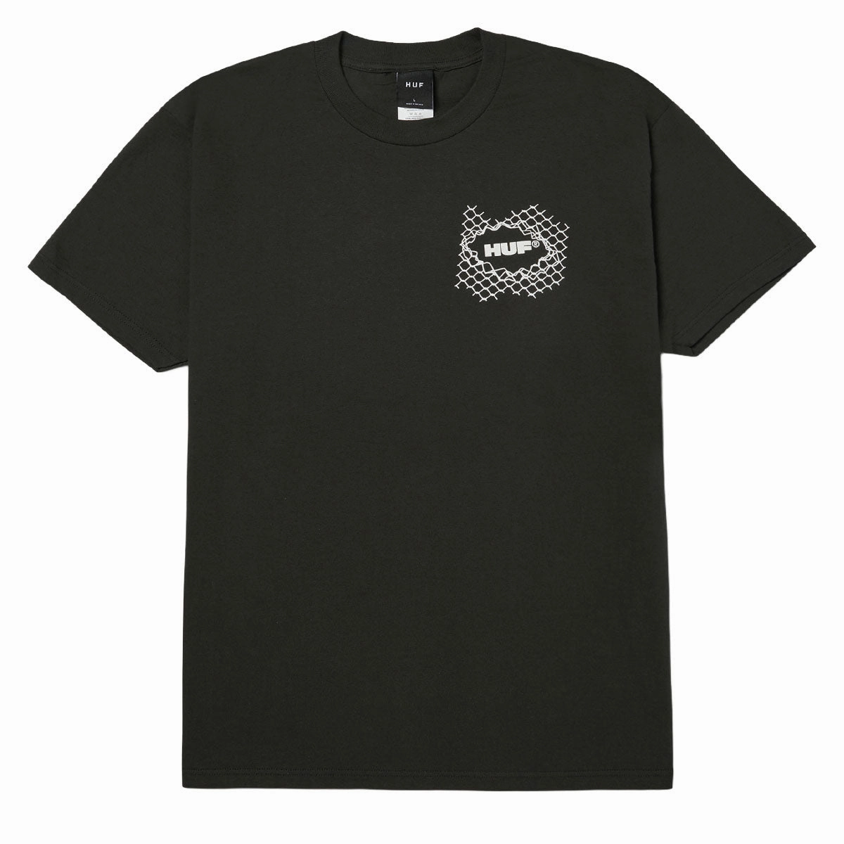 HUF 4 The Dawgs T-Shirt - Vintage Black Button Down Comfy Fit