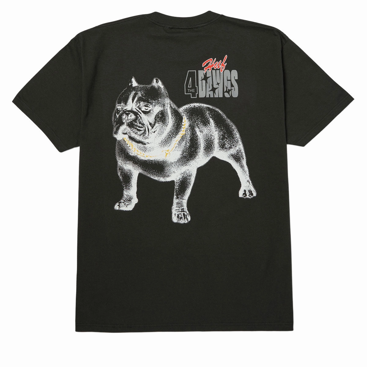 Comfortable Layer HUF 4 The Dawgs T-Shirt - Vintage Black