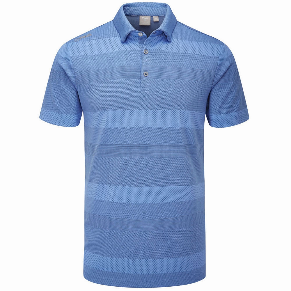 Ping Focus Polo Shirt - Marina Multi Weekend Comfort Style Soft Touch Fabric