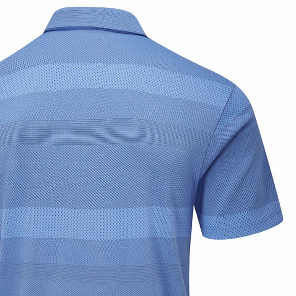 Heather Texture Finish Outdoor Outfit Style Ping Focus Polo Shirt - Marina Multi
