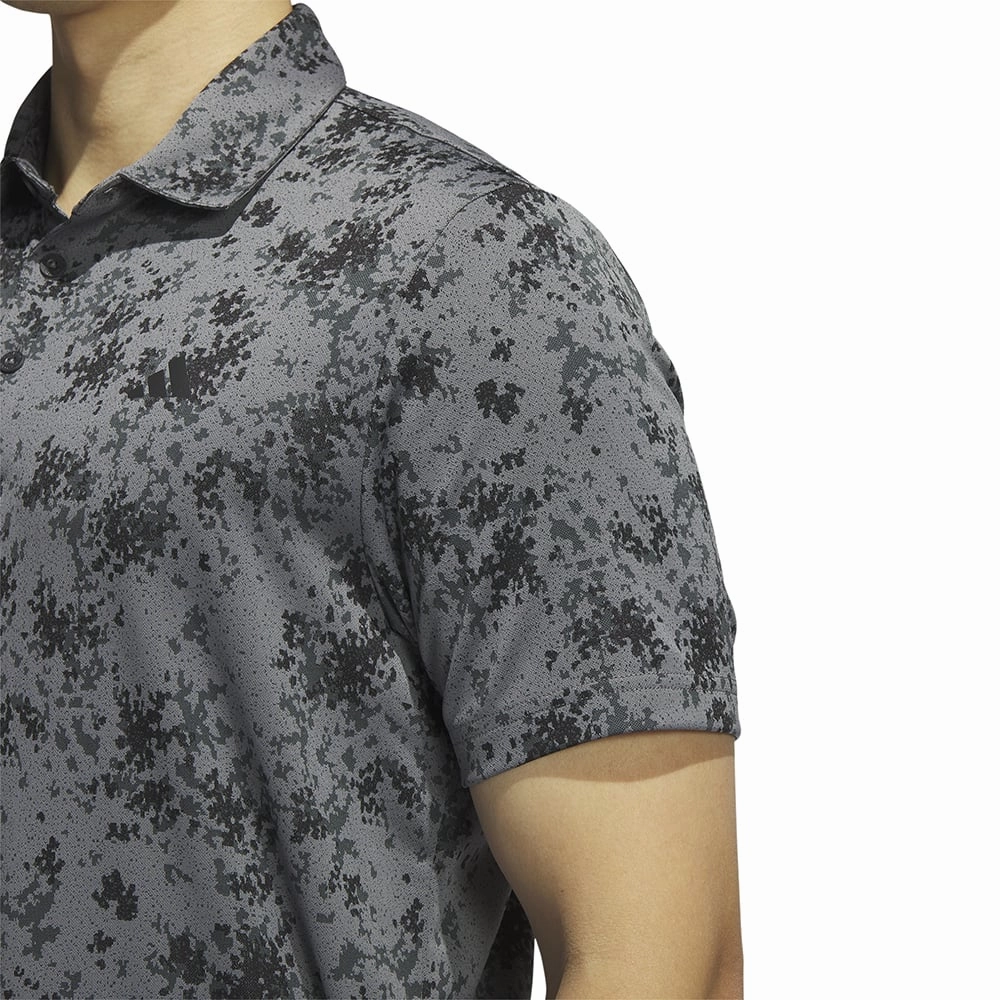 adidas Burst Jacquard Polo Shirt - Black Urban Look