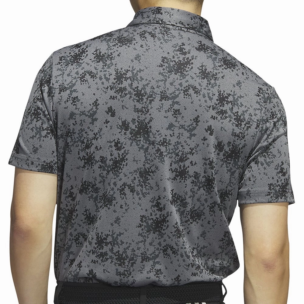 adidas Burst Jacquard Polo Shirt - Black Bold and Comfortable AntiPilling