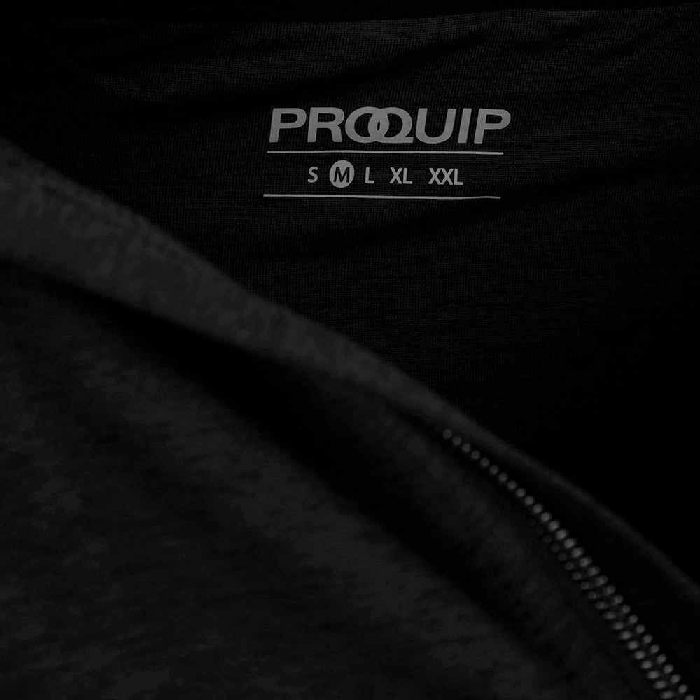ProQuip Pro Tech Melange 1/2 Zip Pullover - Black Slim Silhouette