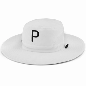 Beret Style Puma Aussie P Logo Bucket Hat - Bright White