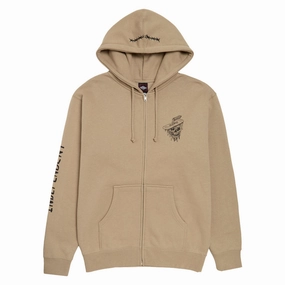 Independent Bratrud Notebook Zip Up Hoodie - Sandstone football attire