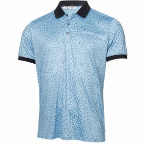 Trendy Wearable Calvin Klein Fracture Print Polo Shirt - Boy Blue