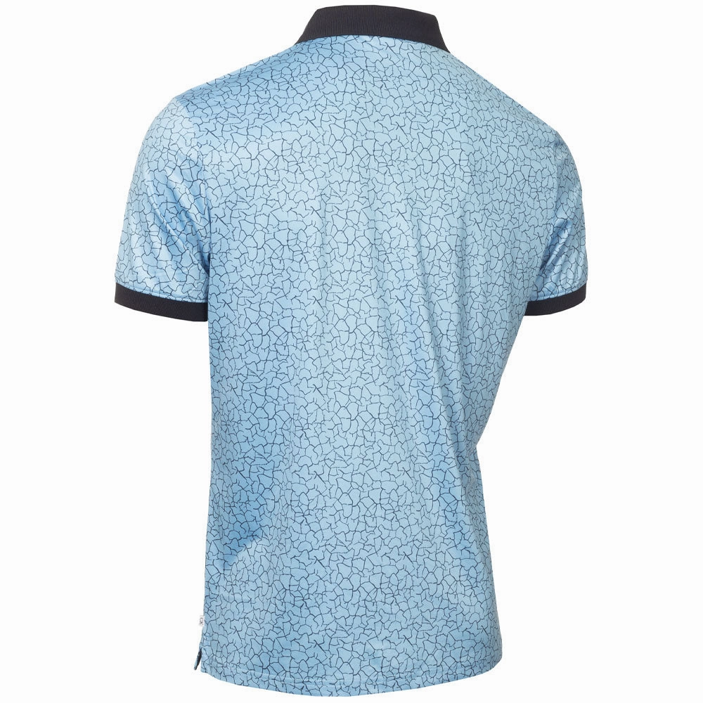 Calvin Klein Fracture Print Polo Shirt - Boy Blue Wrinkle-Free