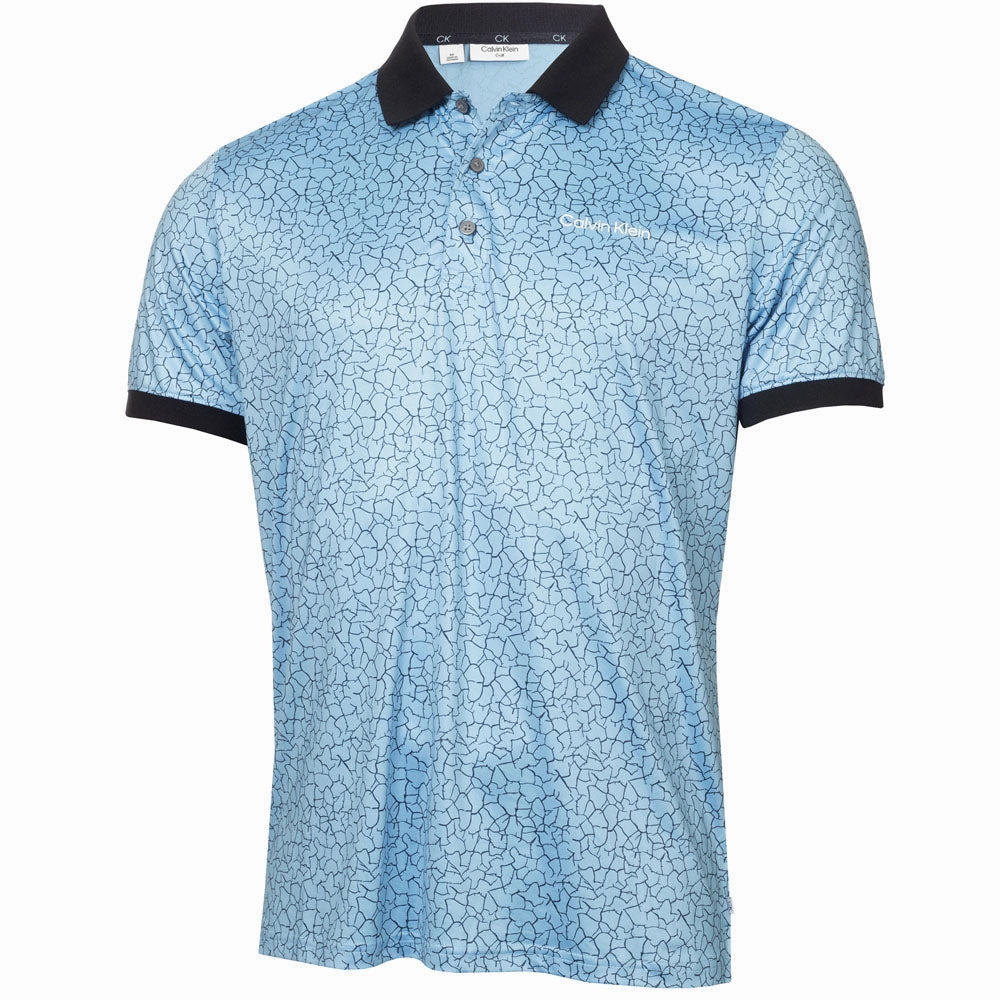 Trendy Wearable Calvin Klein Fracture Print Polo Shirt - Boy Blue