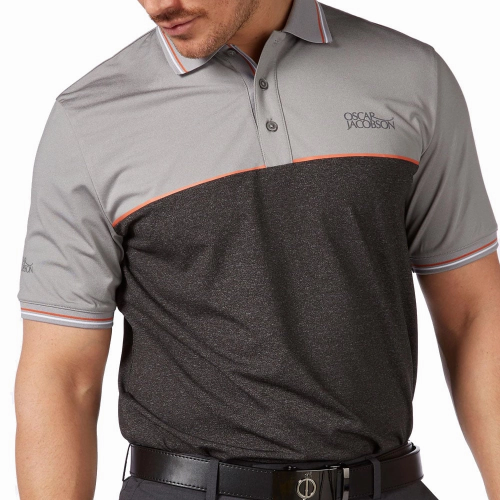 Oscar Jacobson Belford Polo Shirt - Dark Grey Business Meeting Comfy and Soft