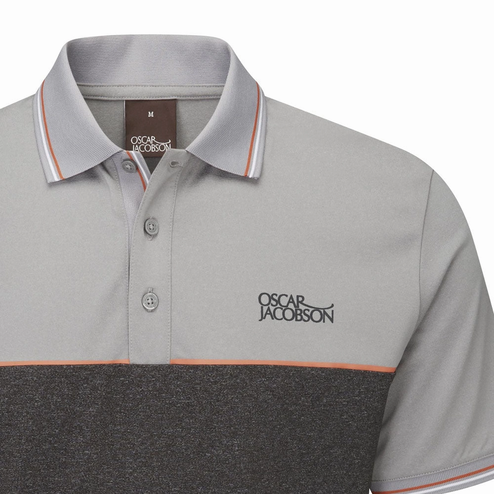 Layering Comfort Wear Oscar Jacobson Belford Polo Shirt - Dark Grey