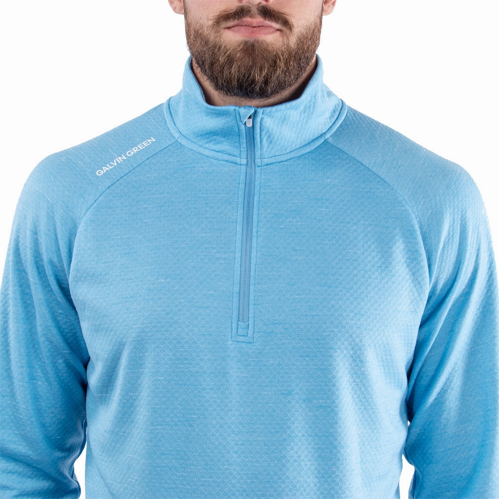 Budget Galvin Green Dion 1/4 Zip Pullover - Alaskan Blue Melange