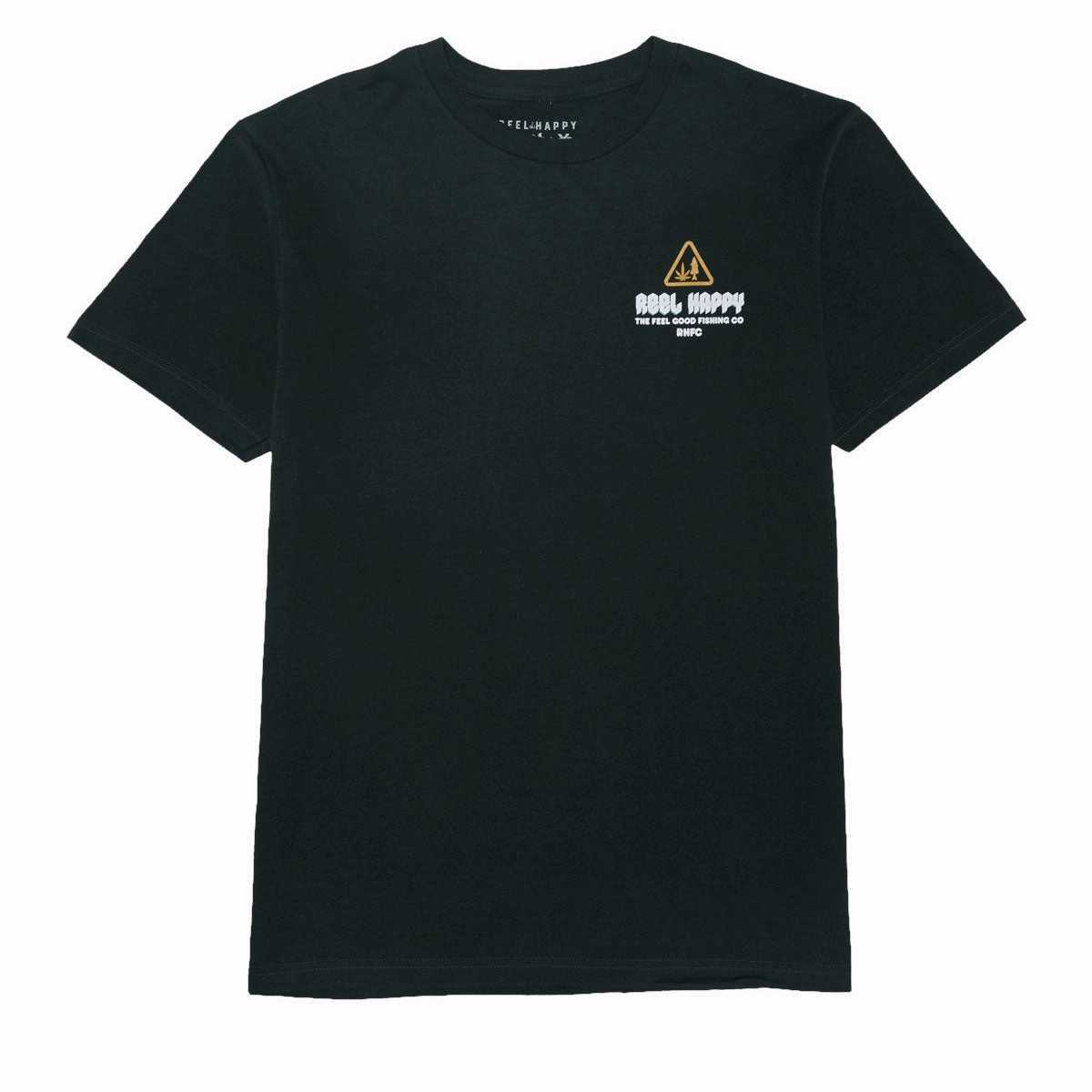 Reel Happy Smokey Vibes T-Shirt - Forest Green Abstract mystery