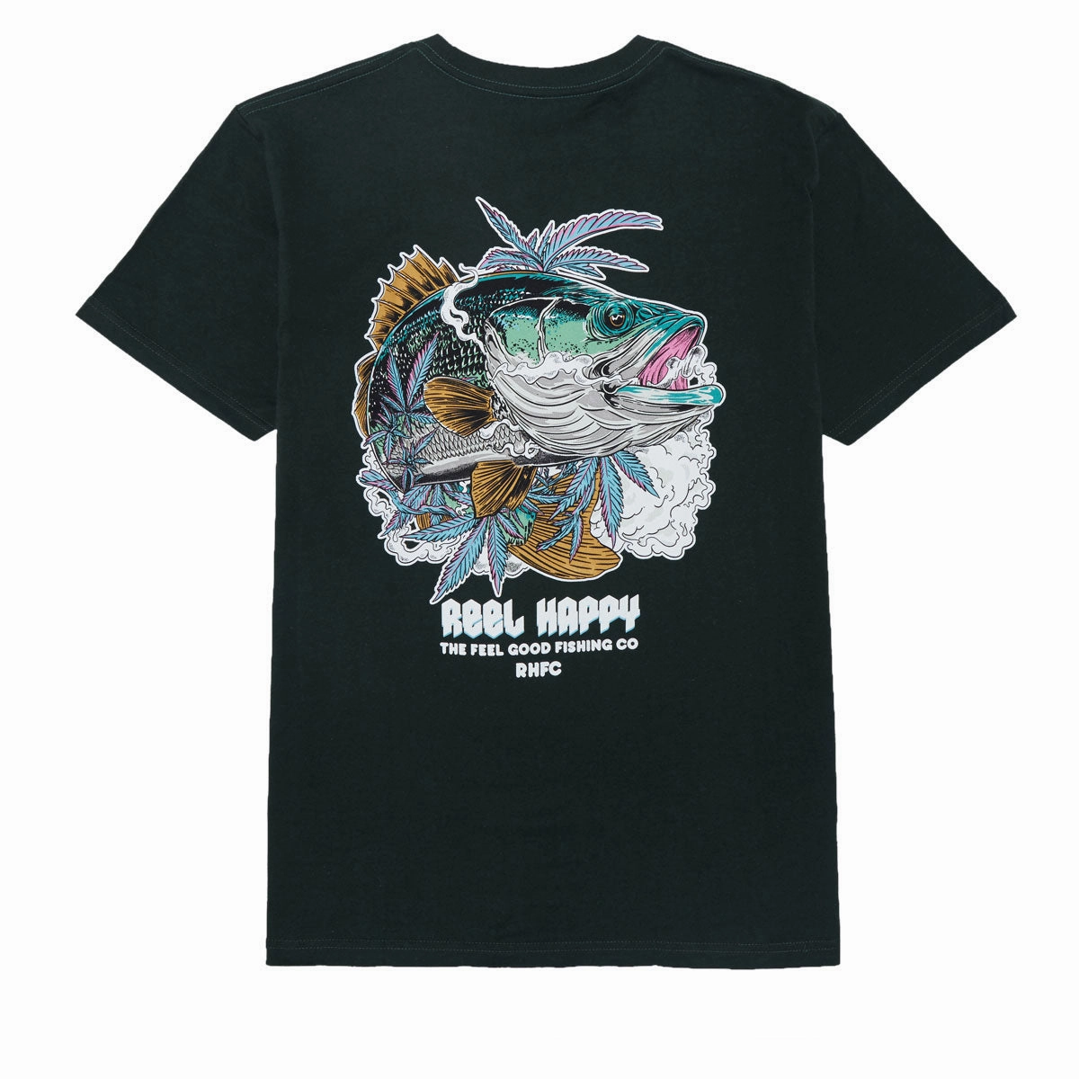 Reel Happy Smokey Vibes T-Shirt - Forest Green Versatile Layering