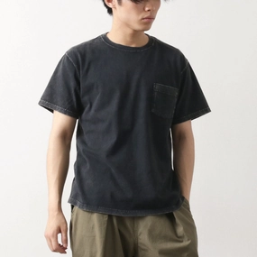 Chic And Comfortable Effortless Look GOOD ON / Vintage Dye Short Sleeve Pocket T-Shirt