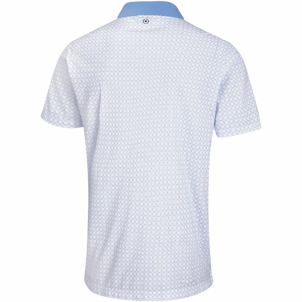 Ping Jared Polo Shirt - White/Cornflower Blue Chill Vibes Stylish and Easygoing