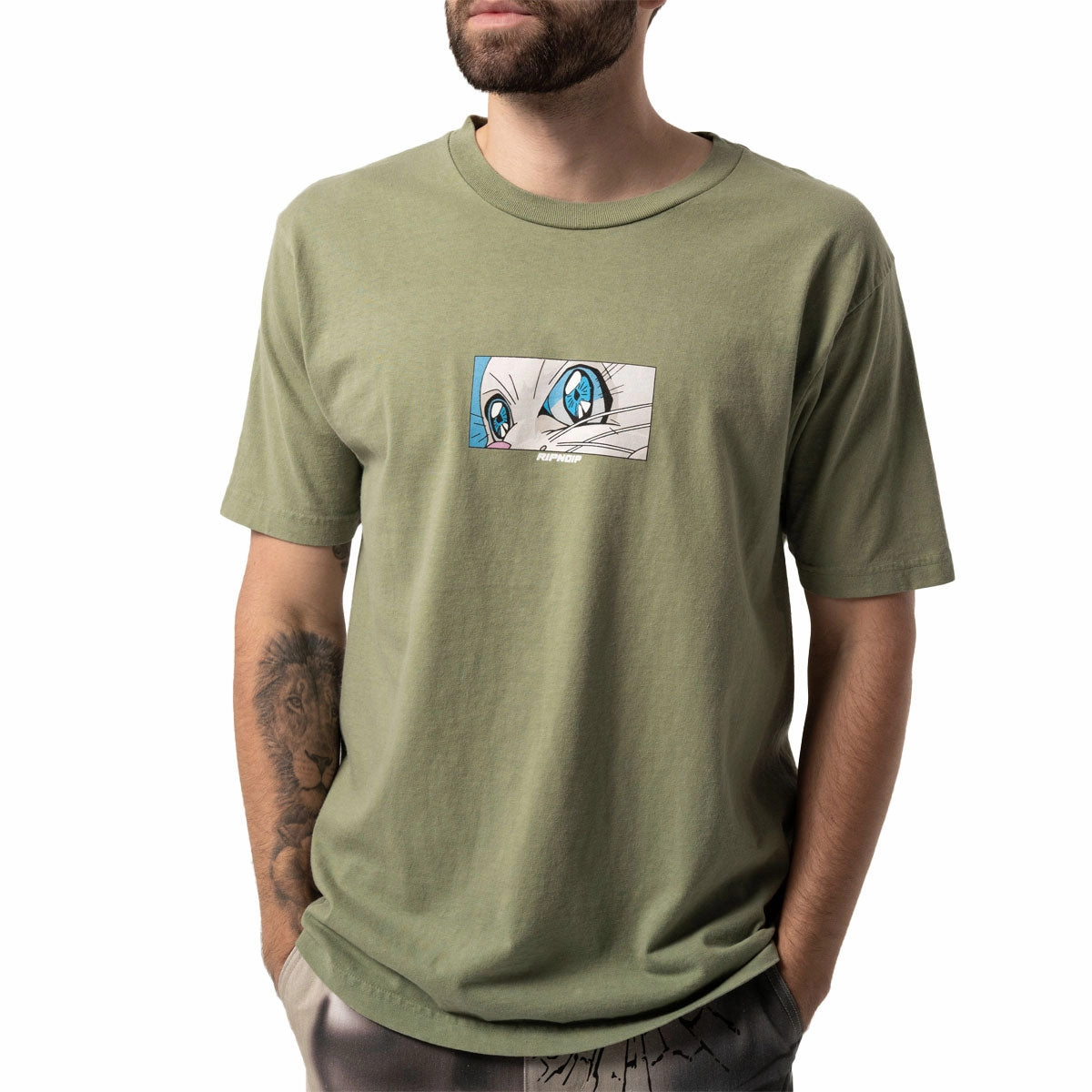 Seam Free Edging RIPNDIP Metal Claw T-Shirt - Dusty Olive
