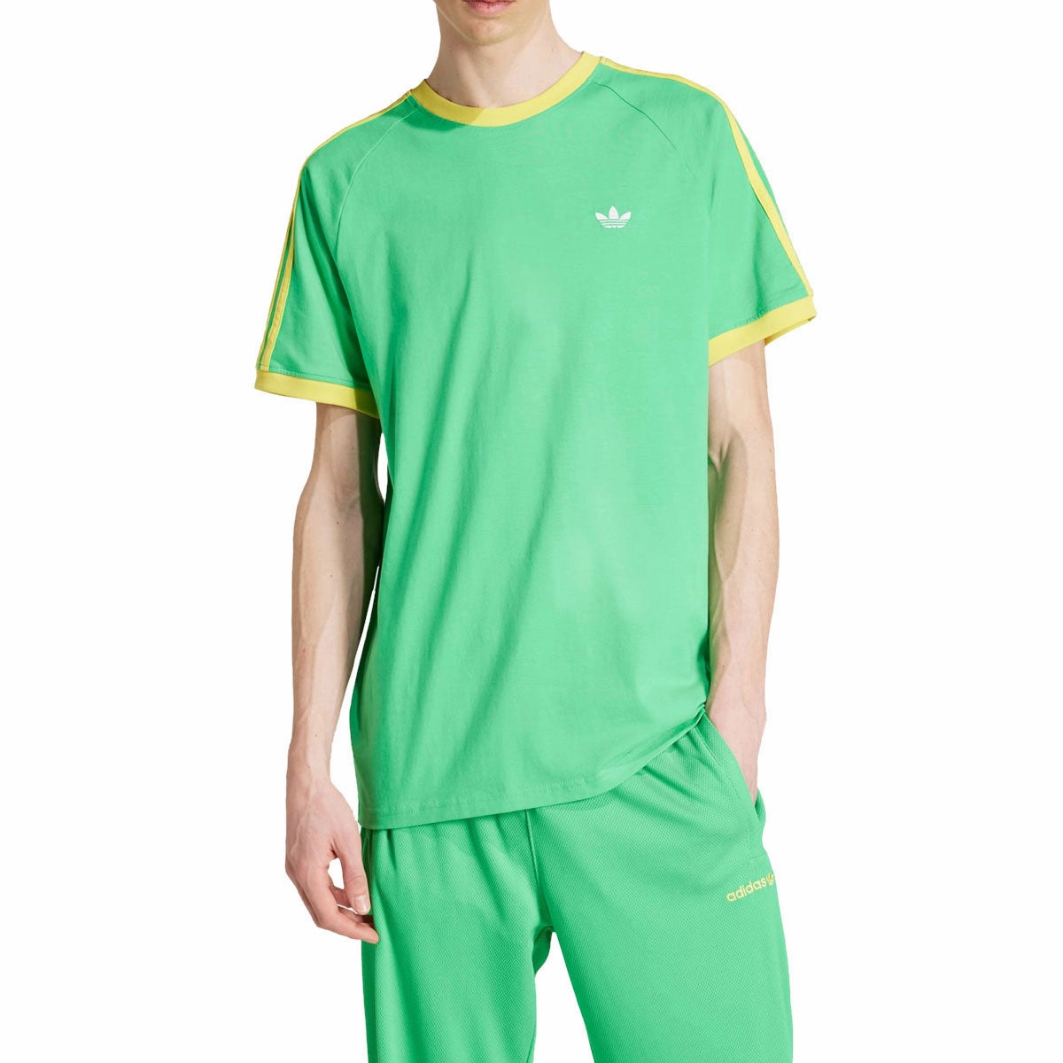 LayeredHemDetails Adidas Monogram Cali T-Shirt - Energy Green